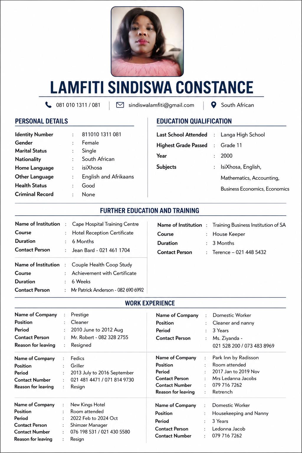 Sindiswa Constance Lamfiti